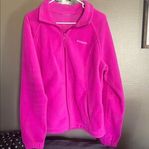 Columbia Hot Pink Full-Zip Fleece Jacket